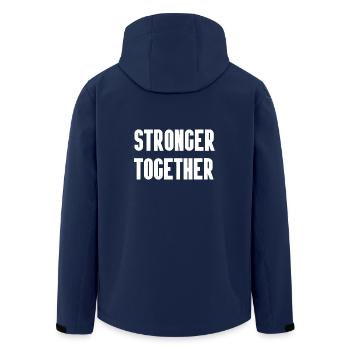 Stronger Together - Men’s Recycled Softshell Jacket by Stanley/Stella - navy - Back - AI Model Male 185 light (185cm)