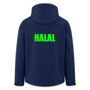 Halal - Recycelte Männer Softshell-Jacke von Stanley/Stella - Navy - Hinten - AI Model Male 185 light (185cm)