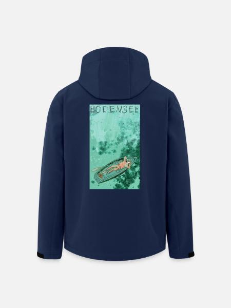 Bodensee Boottraum Illustration - Recycelte Männer Softshell-Jacke von Stanley/Stella - Navy