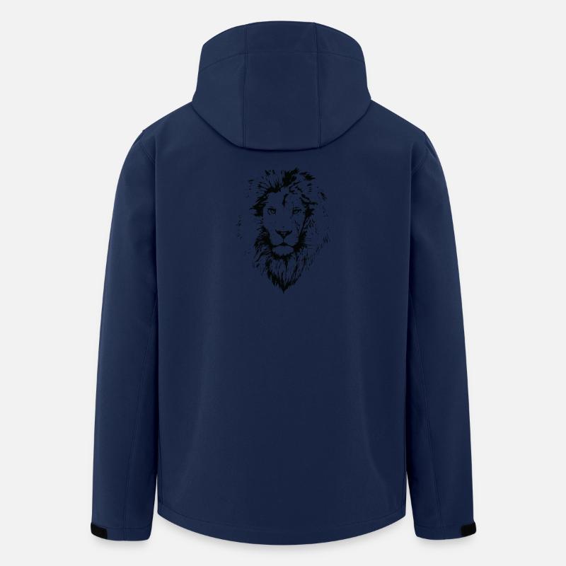 Minimalistische Löwenmähne - Recycelte Männer Softshell-Jacke von Stanley/Stella - Navy