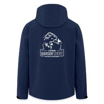 BARSOIFIZIERT Barsoi Hundespruch Hunde Wilsigns - Recycelte Männer Softshell-Jacke von Stanley/Stella - Navy - Hinten - AI Model Male 185 light (185cm)