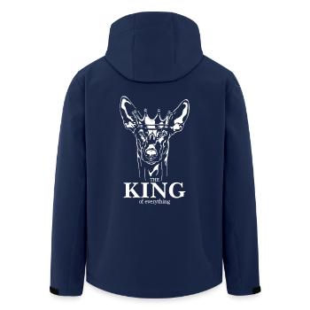 Pharaoh Dog King of Everything Saying Dogs - Men’s Recycled Softshell Jacket by Stanley/Stella - navy - Back - AI Model Male 185 light (185cm)