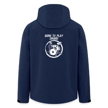 Cadeau batteur batteur batteur - Veste softshell homme en polyester recyclé Stanley/Stella - marine - Dos - AI Model Male 185 light (185cm)
