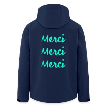 MERCI. MERCI MAÎTRESSE. CADEAU MAÎTRESSE. VACANCES - Veste softshell homme en polyester recyclé Stanley/Stella - marine - Dos - AI Model Male 185 light (185cm)