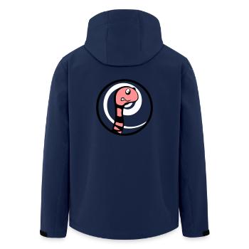 Regenwurm "Ragnar" - Recycelte Männer Softshell-Jacke von Stanley/Stella - Navy - Hinten - AI Model Male 185 light (185cm)