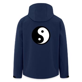 Ying Yang - Recycelte Männer Softshell-Jacke von Stanley/Stella - Navy - Hinten - AI Model Male 185 light (185cm)