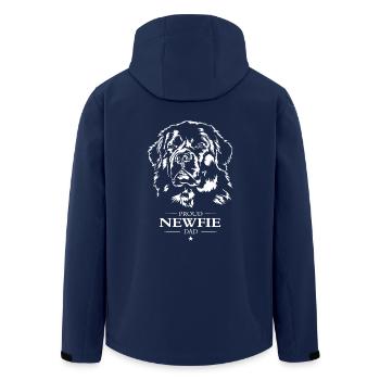 Newfie Dad Dog Dog Newfoundland Wilsigns - Men’s Recycled Softshell Jacket by Stanley/Stella - navy - Back - AI Model Male 185 light (185cm)