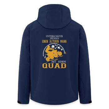 Quad Design - Recycelte Männer Softshell-Jacke von Stanley/Stella - Navy - Hinten - AI Model Male 185 light (185cm)