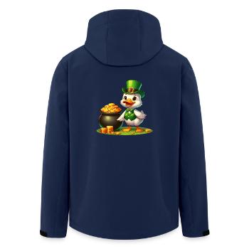 St. Patrick's Day Elephant Green - Men’s Recycled Softshell Jacket by Stanley/Stella - navy - Back - AI Model Male 185 light (185cm)