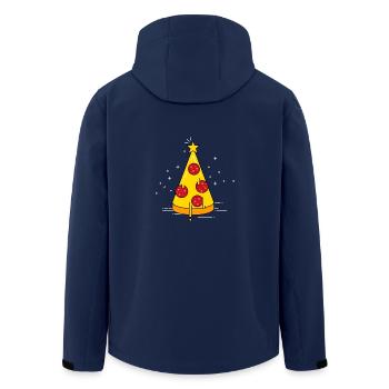 Pizza Christmas Tree - Recycelte Männer Softshell-Jacke von Stanley/Stella - Navy - Hinten - AI Model Male 185 light (185cm)