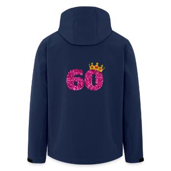 Glitter 1960 60 Jahre Geburtstag Pailletten Krone - Recycelte Männer Softshell-Jacke von Stanley/Stella - Navy - Hinten - AI Model Male 185 light (185cm)
