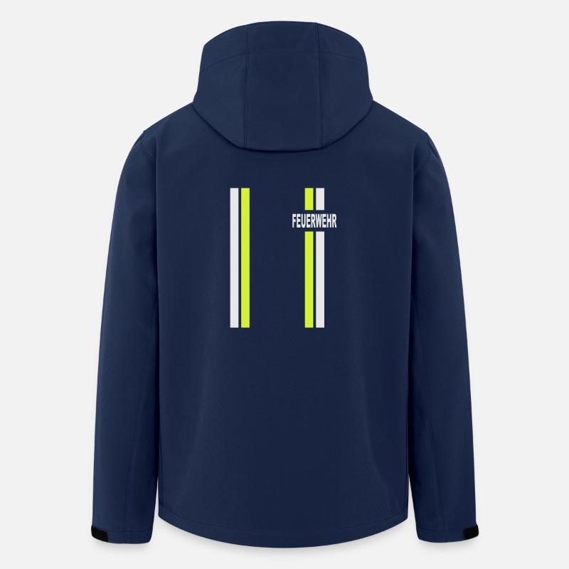 Children's fire department front - Men’s Recycled Softshell Jacket by Stanley/Stella - navy
