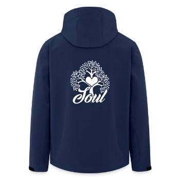 Lebensbaum Geschenk Soul Seele Herz Herzmensch - Recycelte Männer Softshell-Jacke von Stanley/Stella - Navy - Hinten - AI Model Male 185 light (185cm)