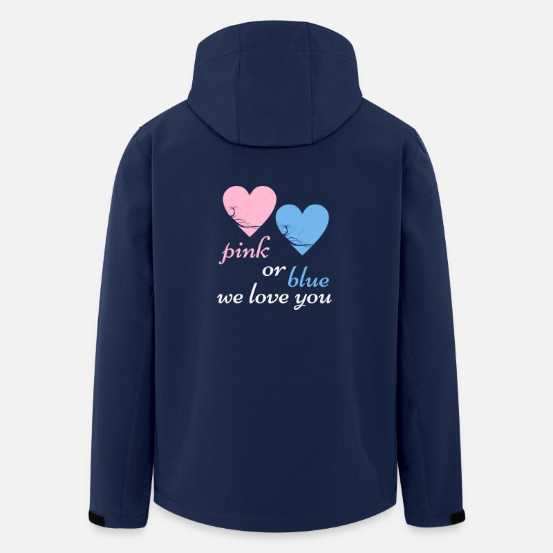 Rose ou bleu nous aimons la grossesse de naissance de bébé - Veste softshell homme en polyester recyclé Stanley/Stella - marine