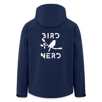 Birdwatching - Birdwatching - Birding - Nerd - Men’s Recycled Softshell Jacket by Stanley/Stella - navy - Back - AI Model Male 185 light (185cm)
