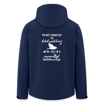 Birdwatching - bird watching - bird - birding - Men’s Recycled Softshell Jacket by Stanley/Stella - navy - Back - AI Model Male 185 light (185cm)