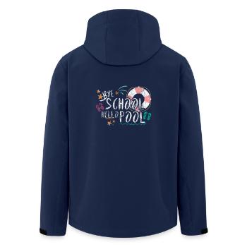 Bye School Hello Pool Gift School Summer - Men’s Recycled Softshell Jacket by Stanley/Stella - navy - Back - AI Model Male 185 light (185cm)