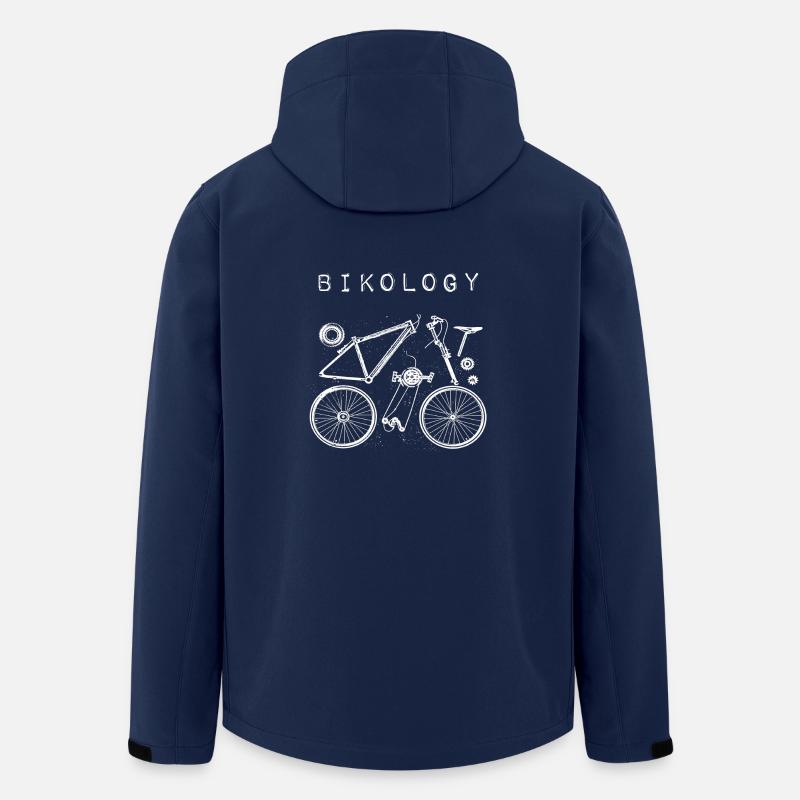 Cadeau de mécanicien de vélo de bicyclette - Veste softshell homme en polyester recyclé Stanley/Stella - marine