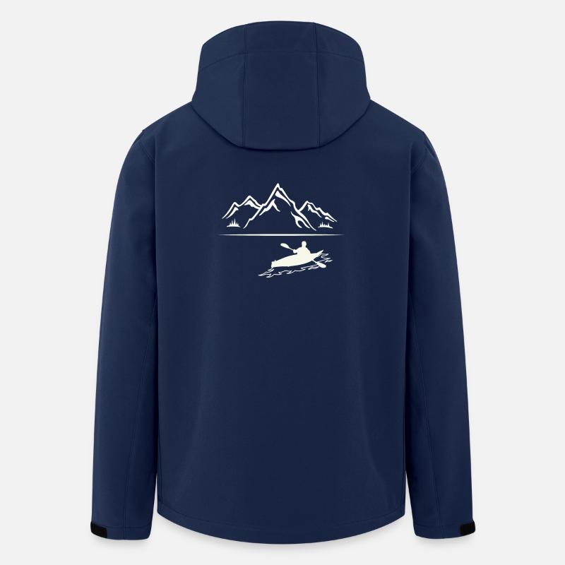 Kayaking - canoeing - kayaking - paddling - mountains - Men’s Recycled Softshell Jacket by Stanley/Stella - navy