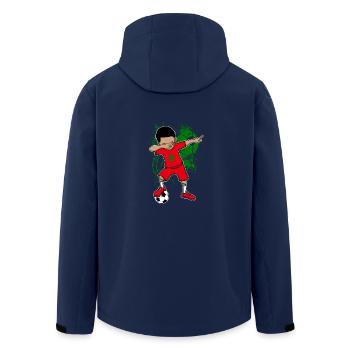 Equipe nationale de football du Maroc WM Dab - Veste softshell homme en polyester recyclé Stanley/Stella - marine - Dos - AI Model Male 185 light (185cm)