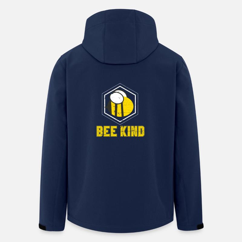 Sois gentil - Cadeau d’abeille - Veste softshell homme en polyester recyclé Stanley/Stella - marine