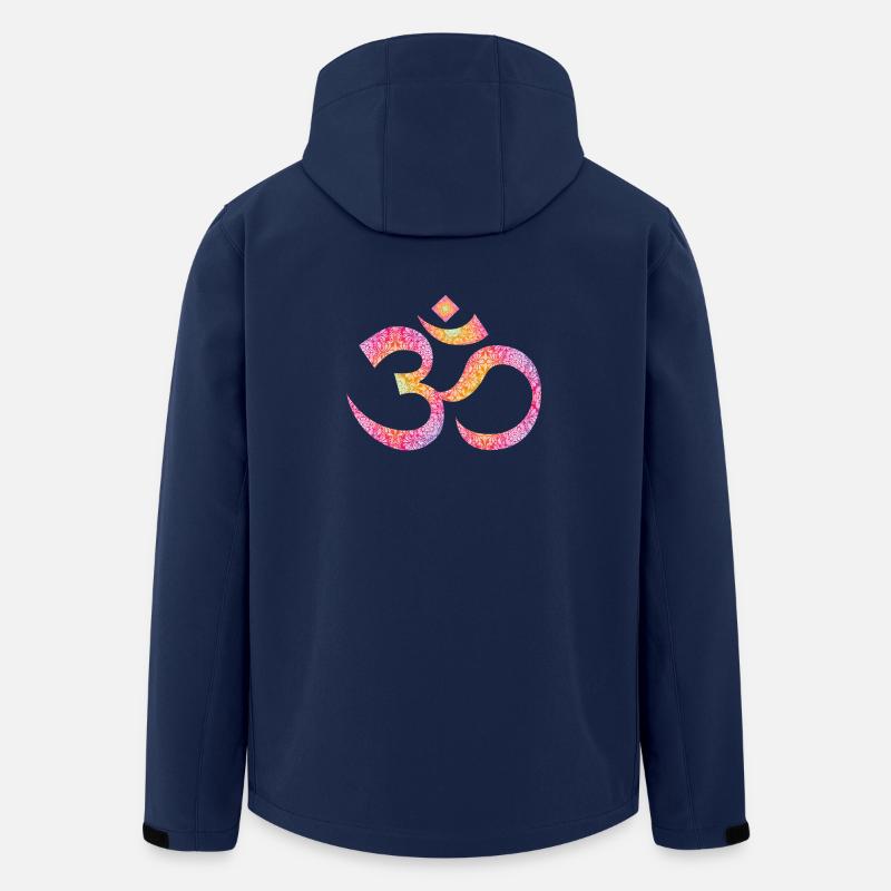 Om mandala - Veste softshell homme en polyester recyclé Stanley/Stella - marine