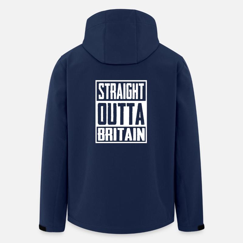 Straight Outta Britain - Men’s Recycled Softshell Jacket by Stanley/Stella - navy