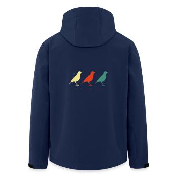 Bird Swarm Pet Birds Bird Shirt - Men’s Recycled Softshell Jacket by Stanley/Stella - navy - Back - AI Model Male 185 light (185cm)