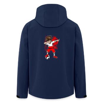 Pologne équipe nationale de football Coupe du monde - Veste softshell homme en polyester recyclé Stanley/Stella - marine - Dos - AI Model Male 185 light (185cm)