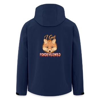 Wilder Fuchs - Recycelte Männer Softshell-Jacke von Stanley/Stella - Navy - Hinten - AI Model Male 185 light (185cm)