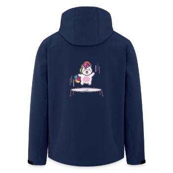 Unicorn trampoline - Recycelte Männer Softshell-Jacke von Stanley/Stella - Navy - Hinten - AI Model Male 185 light (185cm)
