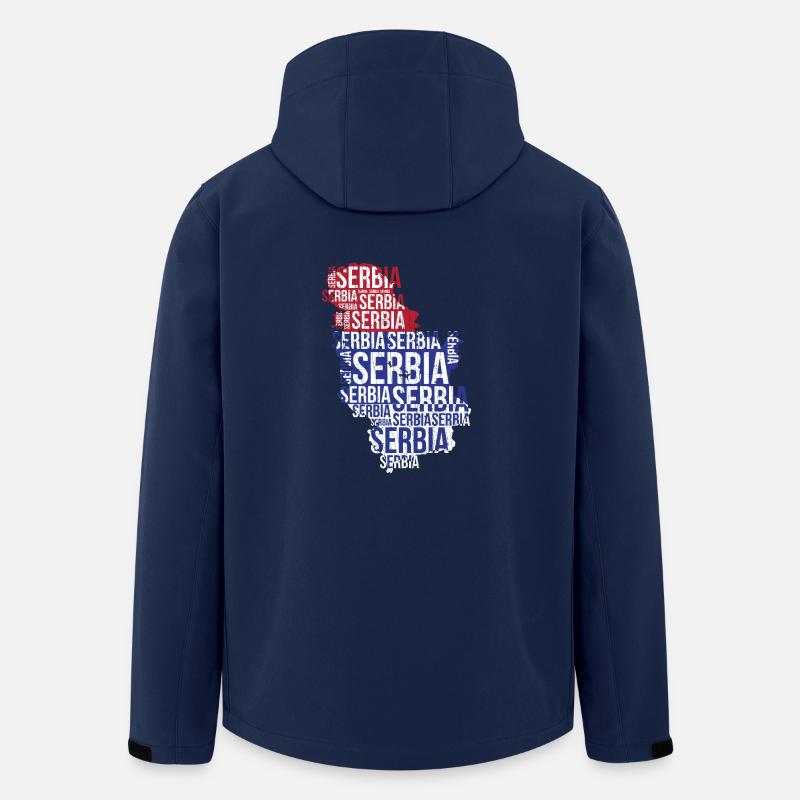 Serbie Serbie Serbie  - Veste softshell homme en polyester recyclé Stanley/Stella - marine