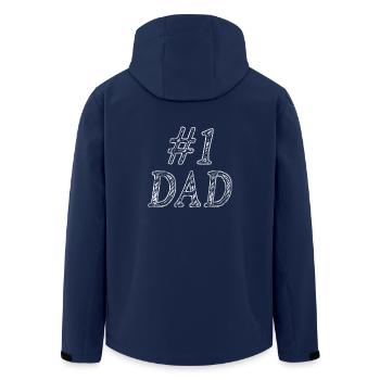 # 1 Dad Gift Father's Day dad dad shirt - Men’s Recycled Softshell Jacket by Stanley/Stella - navy - Back - AI Model Male 185 light (185cm)
