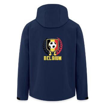 Belgien Fußball - Fan Flagge Weltmeisterschaft - Recycelte Männer Softshell-Jacke von Stanley/Stella - Navy - Hinten - AI Model Male 185 light (185cm)