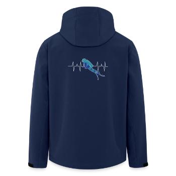 Tauchen - Taucher - Scuba Diving - Herzschlag - Recycelte Männer Softshell-Jacke von Stanley/Stella - Navy - Hinten - AI Model Male 185 light (185cm)