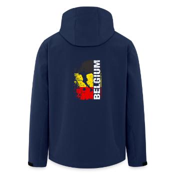 Équipe nationale de Belgique de football - Cadeau - Veste softshell homme en polyester recyclé Stanley/Stella - marine - Dos - AI Model Male 185 light (185cm)