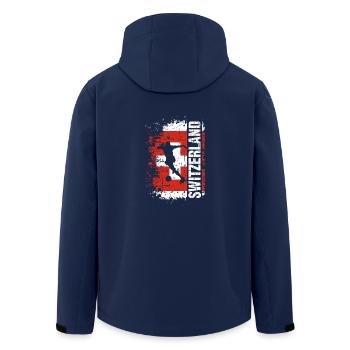 Équipe nationale Suisse de football - Cadeau - Veste softshell homme en polyester recyclé Stanley/Stella - marine - Dos - AI Model Male 185 light (185cm)