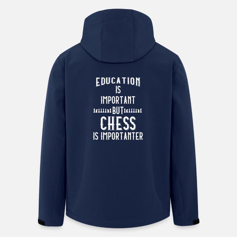 Chess - Chess - Chessmen - Education - Men’s Recycled Softshell Jacket by Stanley/Stella - navy