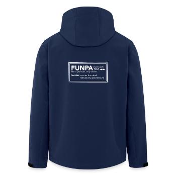 Funpa Like Grandpa, Only Cooler - Recycelte Männer Softshell-Jacke von Stanley/Stella - Navy - Hinten - AI Model Male 185 light (185cm)