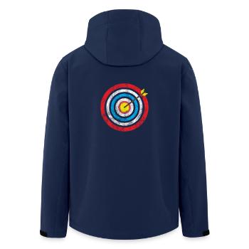 Cadeau Archer cible flèche chemise - Veste softshell homme en polyester recyclé Stanley/Stella - marine - Dos - AI Model Male 185 light (185cm)