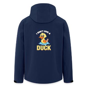 Funny Duck - Men’s Recycled Softshell Jacket by Stanley/Stella - navy - Back - AI Model Male 185 light (185cm)