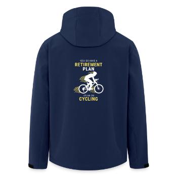 Vélo de retraite - Veste softshell homme en polyester recyclé Stanley/Stella - marine - Dos - AI Model Male 185 light (185cm)