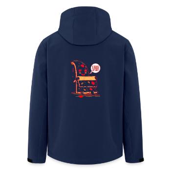 Voulez-vous une pizza de moi? - Veste softshell homme en polyester recyclé Stanley/Stella - marine - Dos - AI Model Male 185 light (185cm)