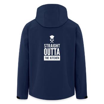 Straight Outta the Kitchen Funny Cool T-Shirt - Men’s Recycled Softshell Jacket by Stanley/Stella - navy - Back - AI Model Male 185 light (185cm)