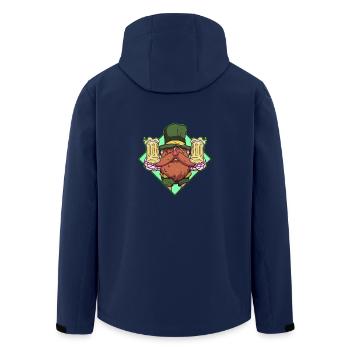 Keltisches Bier - Irish Bier - Geschenk - Recycelte Männer Softshell-Jacke von Stanley/Stella - Navy - Hinten - AI Model Male 185 light (185cm)