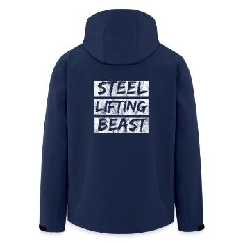 Steel Lifting Beast Train Training GYM shirt - Men’s Recycled Softshell Jacket by Stanley/Stella - navy - Back - AI Model Male 185 light (185cm)