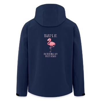 Flamingo - Recycelte Männer Softshell-Jacke von Stanley/Stella - Navy - Hinten - AI Model Male 185 light (185cm)