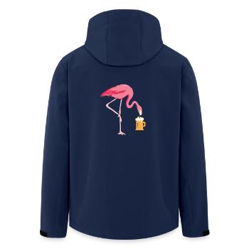 Bière Flamingo - Veste softshell homme en polyester recyclé Stanley/Stella - marine - Dos - AI Model Male 185 light (185cm)