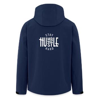 Stay Humble Hustle Hard Entrepreneur - Recycelte Männer Softshell-Jacke von Stanley/Stella - Navy - Hinten - AI Model Male 185 light (185cm)