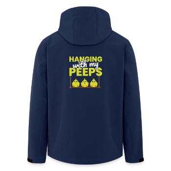 Funny Easter Hanging With My Peeps Cute Chicks - Recycelte Männer Softshell-Jacke von Stanley/Stella - Navy - Hinten - AI Model Male 185 light (185cm)